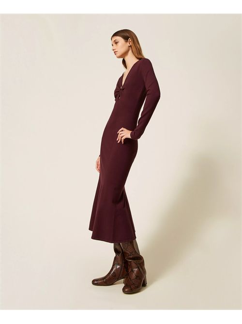 Abito longuette in maglia con Oval T TWINSET | TP3140/05609